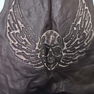 Men's motorcycle brown Xelement leather jacket